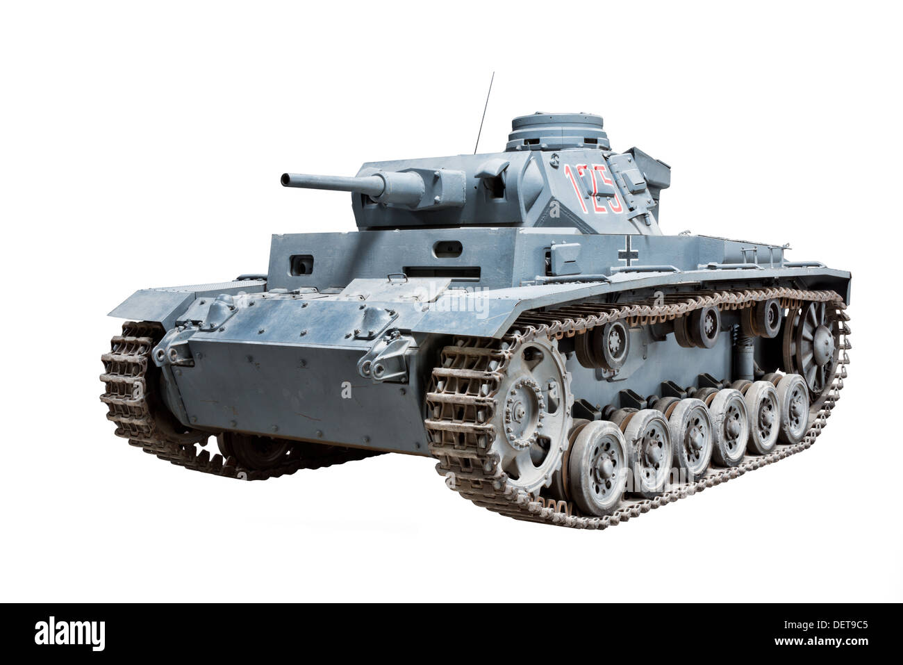 Ein Panzer, zwingt PzKw III (Sd.Kfz.141) mittlerer Panzer verwendet von Nazi-Deutschen während des 2. Weltkrieges Stockfoto