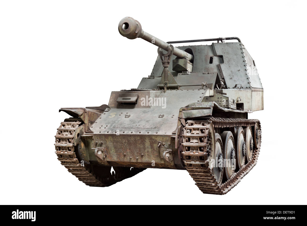 Ein Schnitt von einem Marder 38 H (Sd.Kfz.138) 75mm selbst angetrieben Pistole. Verwendet durch die Nazi-Wehrmacht während des 2. Weltkrieges Stockfoto