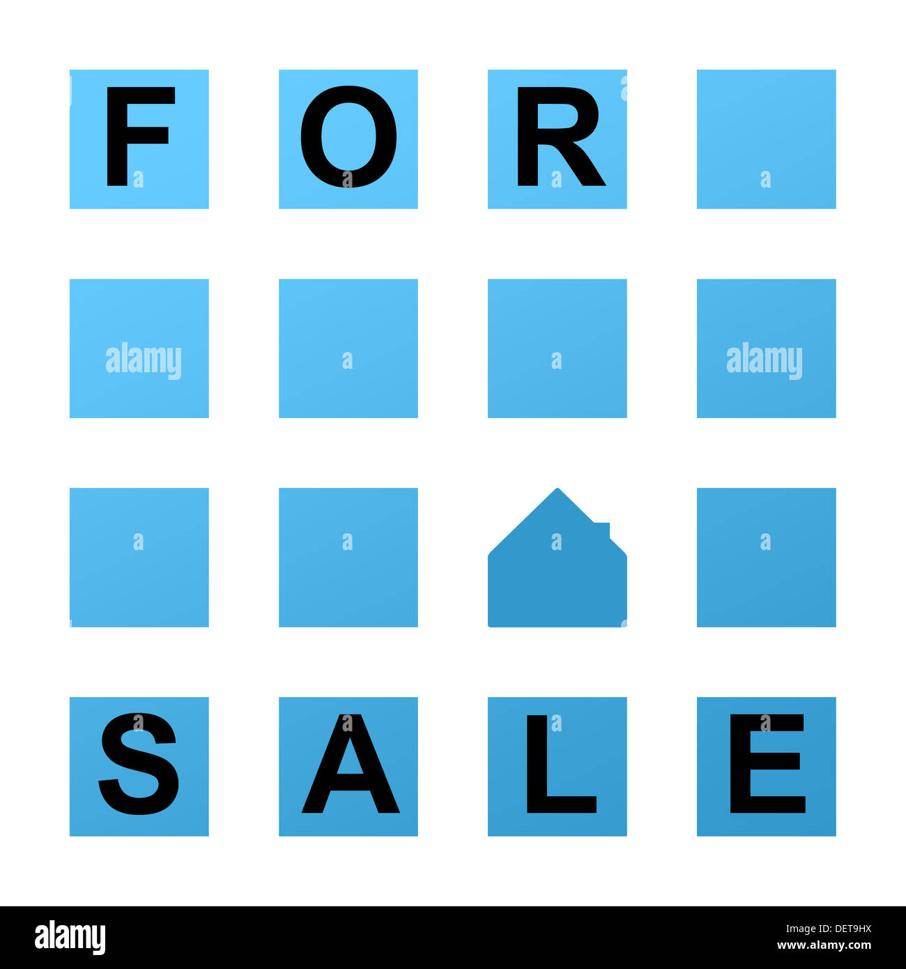 Abstract für Verkauf Zeichen isoliert auf weißem Hintergrund. Stockfoto