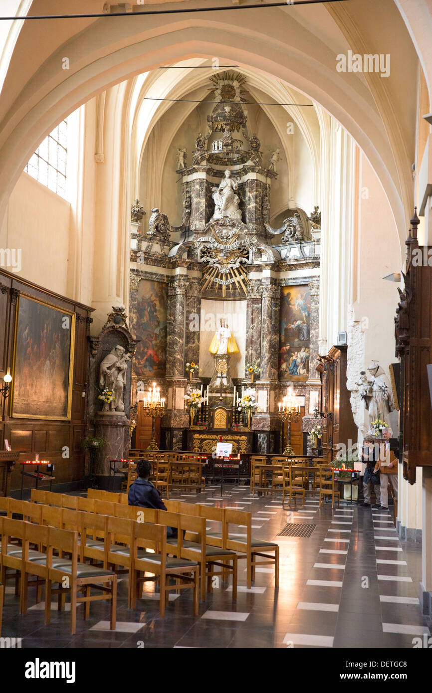 Eglise St-Nicolas im Zentrum von Brüssel. Stockfoto