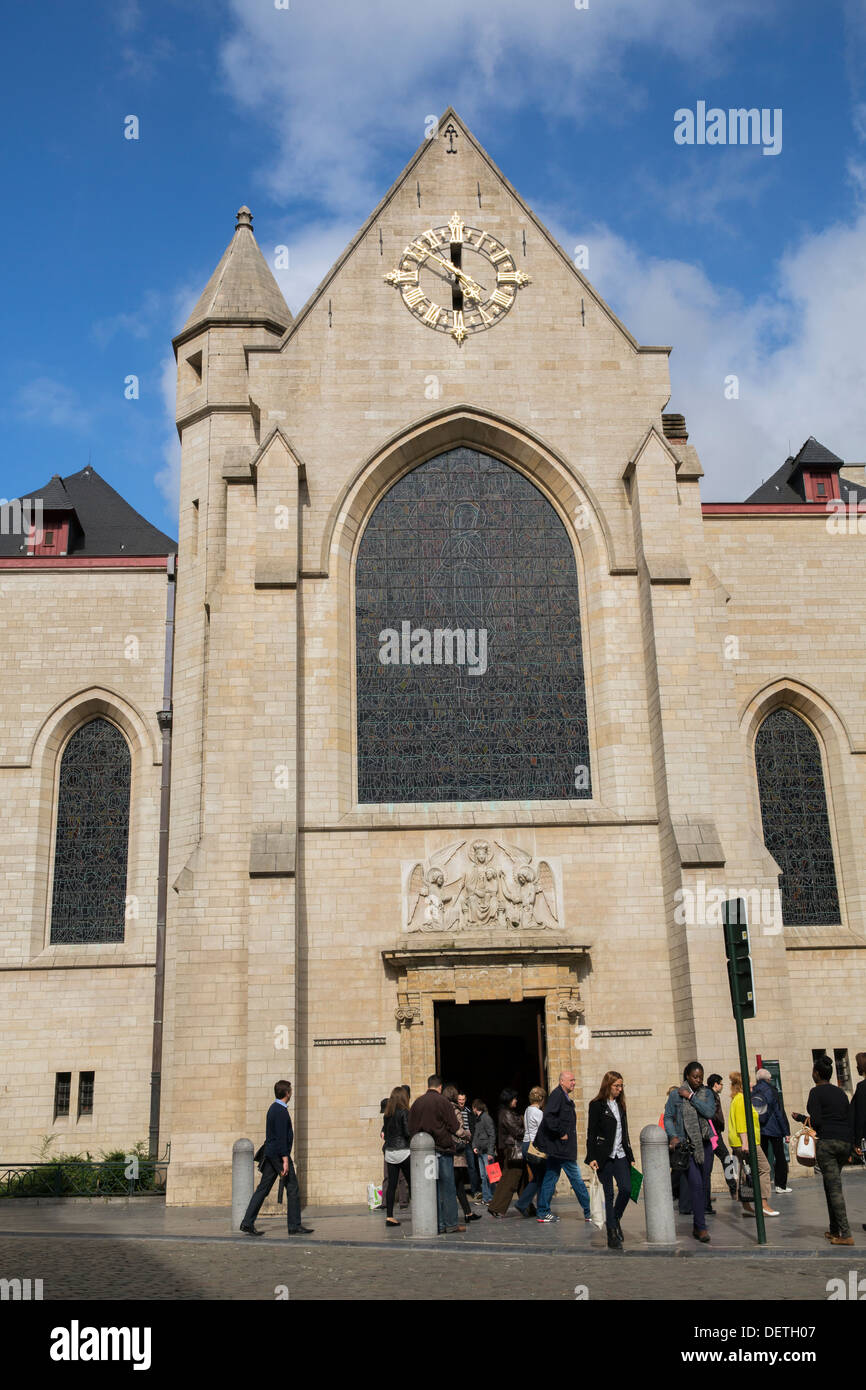 Eglise St-Nicolas im Zentrum von Brüssel. Stockfoto