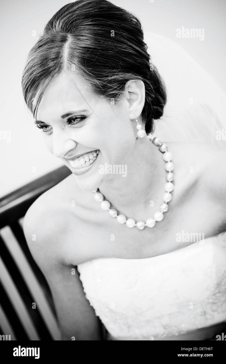 Braut, Lächeln Stockfoto