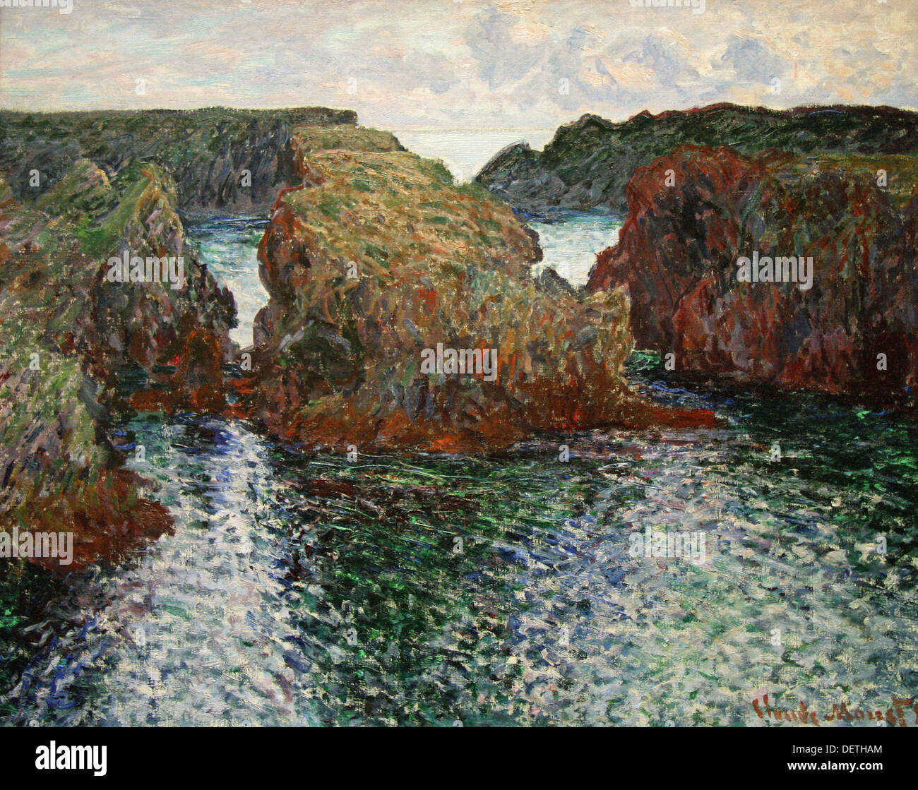 Claude Monet - Felsen bei Port-Goulphar Belle-Ile - 1886 - The Art Institute of Chicago Stockfoto