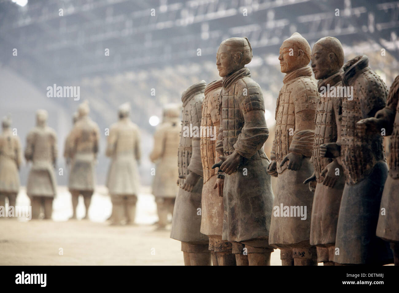 Terrakotta-Krieger aus den Ausgrabungen des Kaisers Qin´s begraben Armee im Qinshihuang´s Museum. Xian, Shaanxi, China Stockfoto