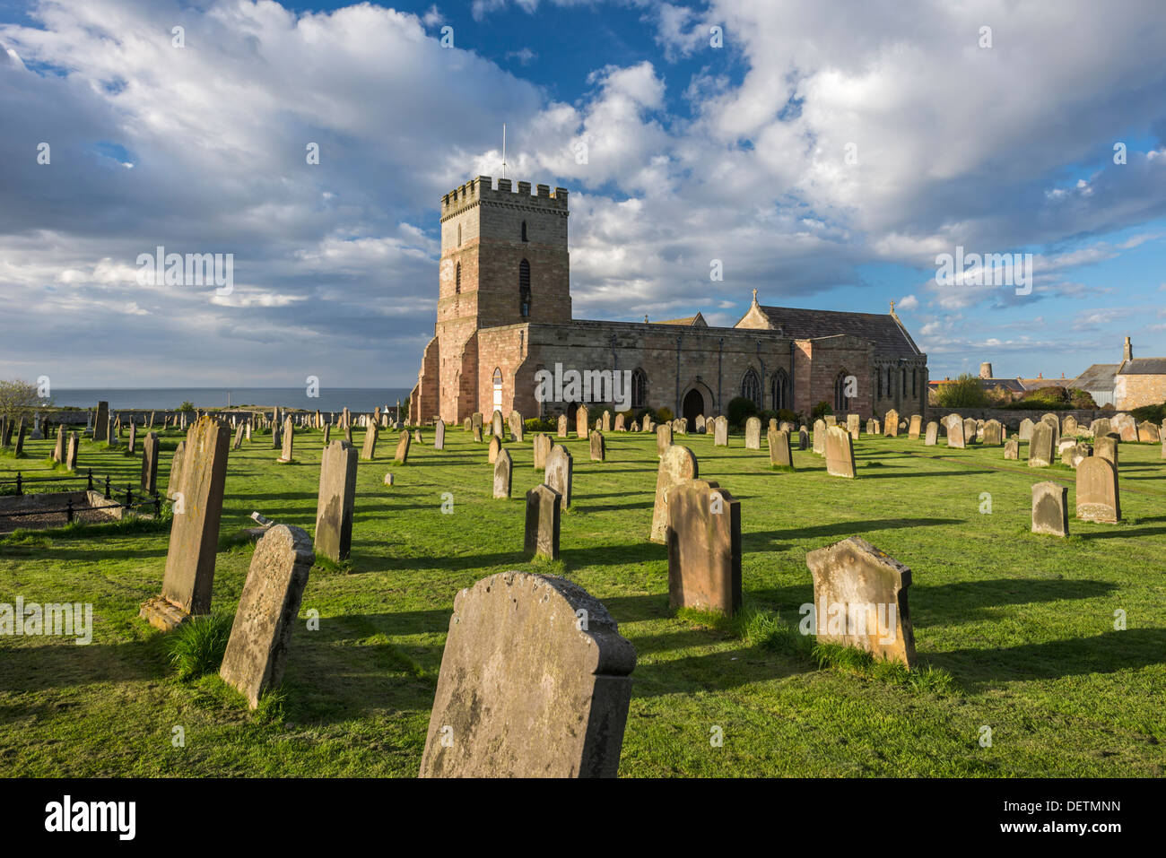 St. Aidan Kirche im Dorf Bamburgh, Northumberland, England Stockfoto