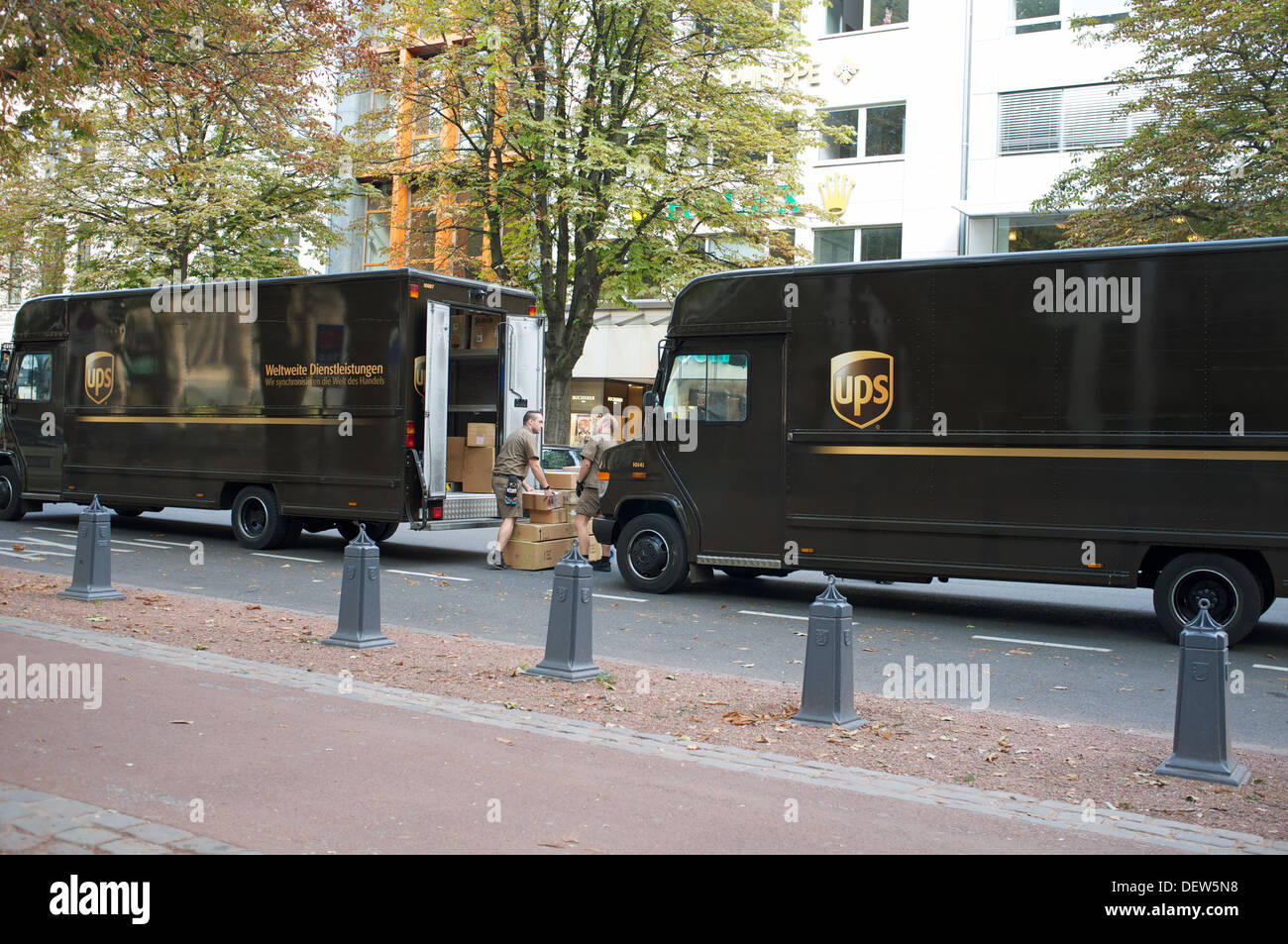 UPS-Lieferwagen Stockfoto