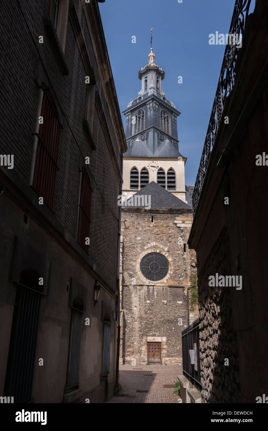 12. Jahrhundert Kirche Saint-Jacques, Reims, Frankreich Stockfoto