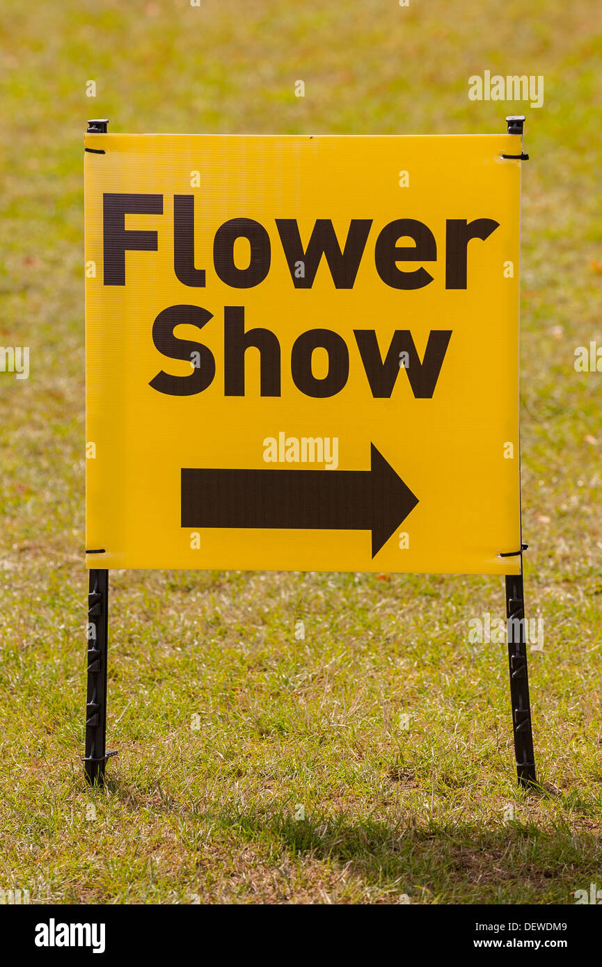 Ein Flower Show Zeichen Stockfoto