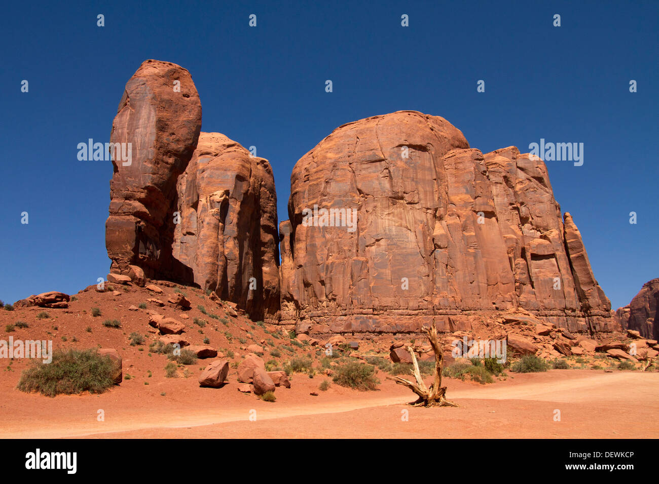 "Big Chair" (Teil der Thunderpart Mesa), Monument Valley, Utah, USA Stockfoto