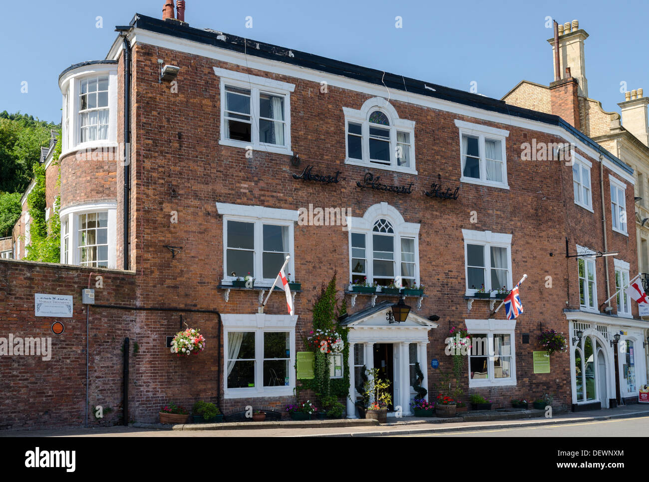 Mount Pleasant Hotel Bellevue Terrasse in Malvern, Worcestershire Stockfoto