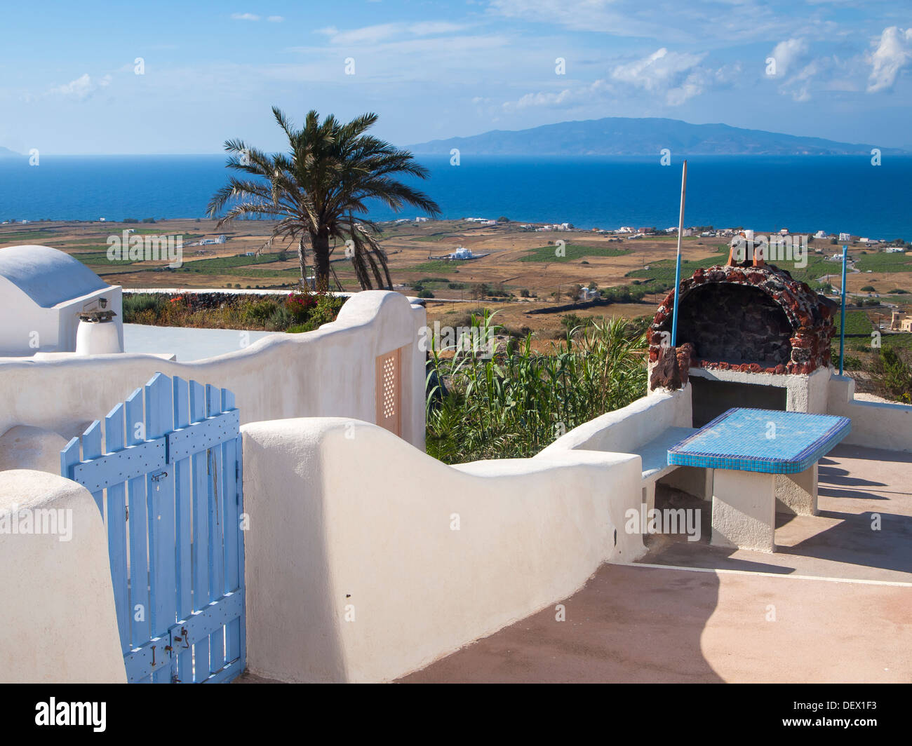 Dorf von Finikia Santorini Griechenland Europa Stockfoto