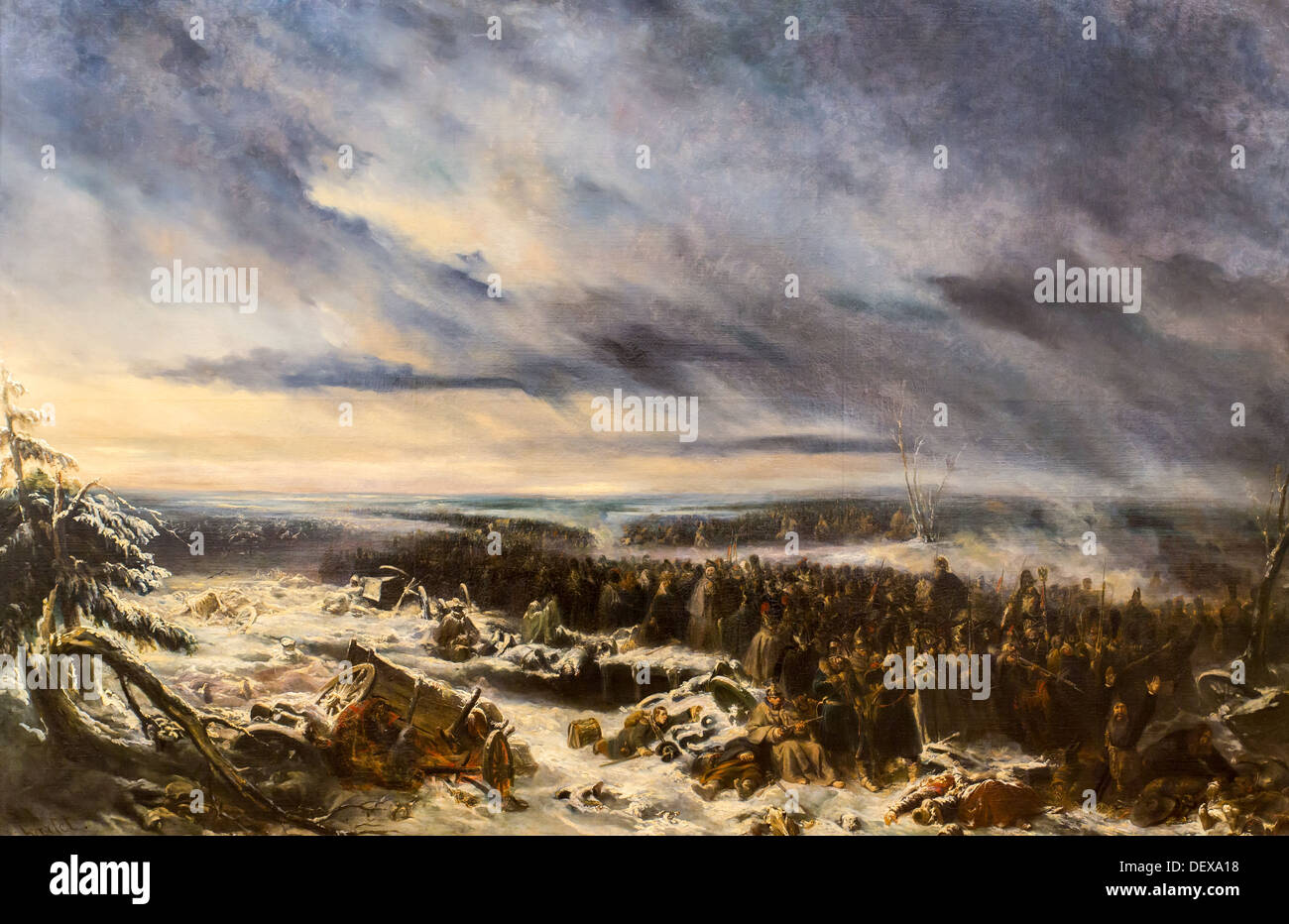 19. Jahrhundert - Episode der russischen Kampagne, 1830 - Nicolas-Toussaint Charlet Öl auf Leinwand Stockfoto