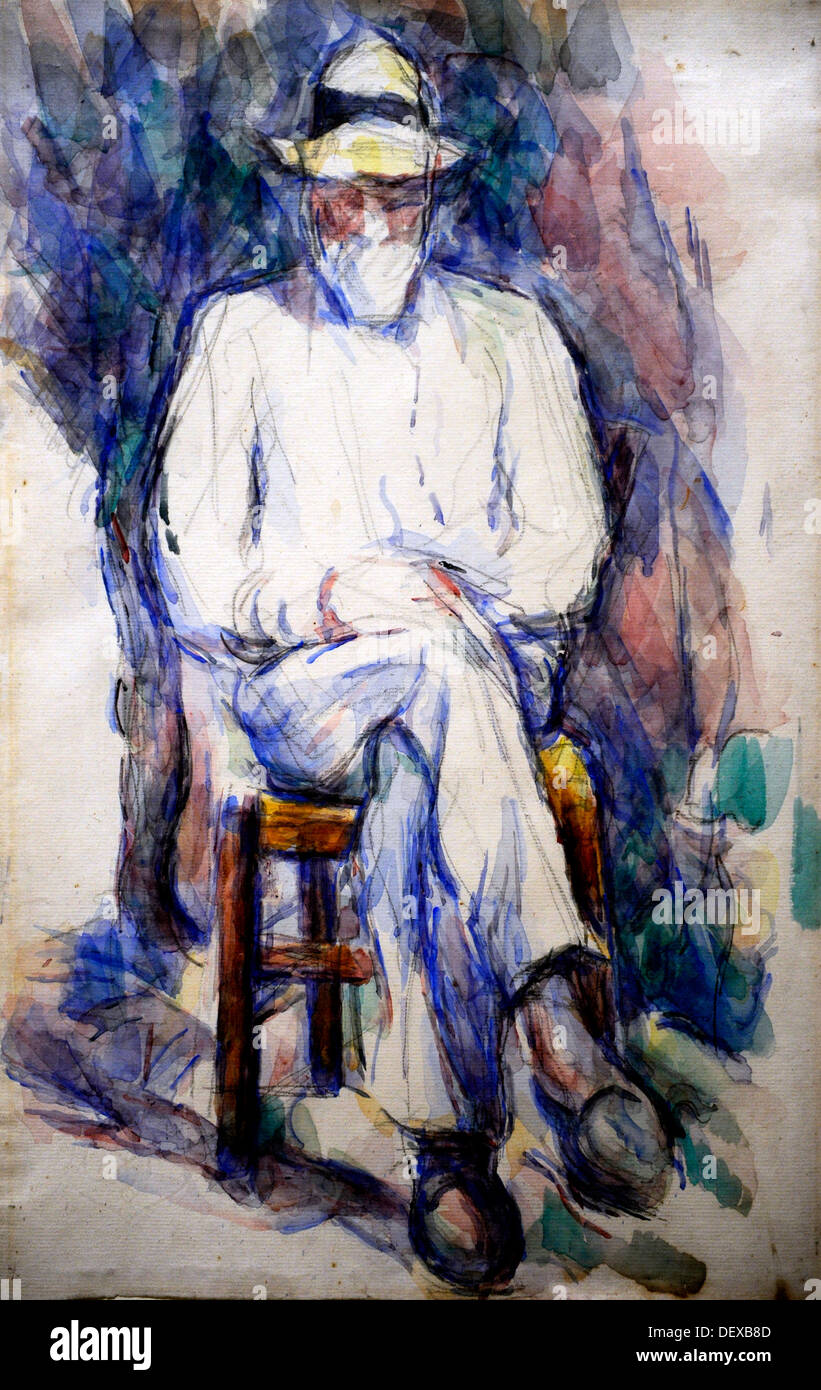 Bildnis des Gärtners Vallier, Paul Cézanne Stockfotografie Alamy