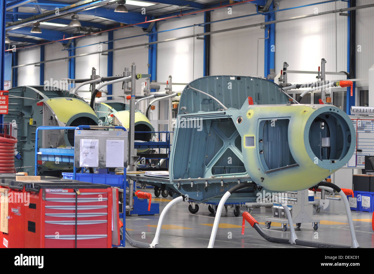 Ecureuil Fennec EADS Eurocopter-Airbus-Maschinen, Tag der offenen Tür "Family Day" am Produktionsstandort in Marignane, Frankreich. Stockfoto