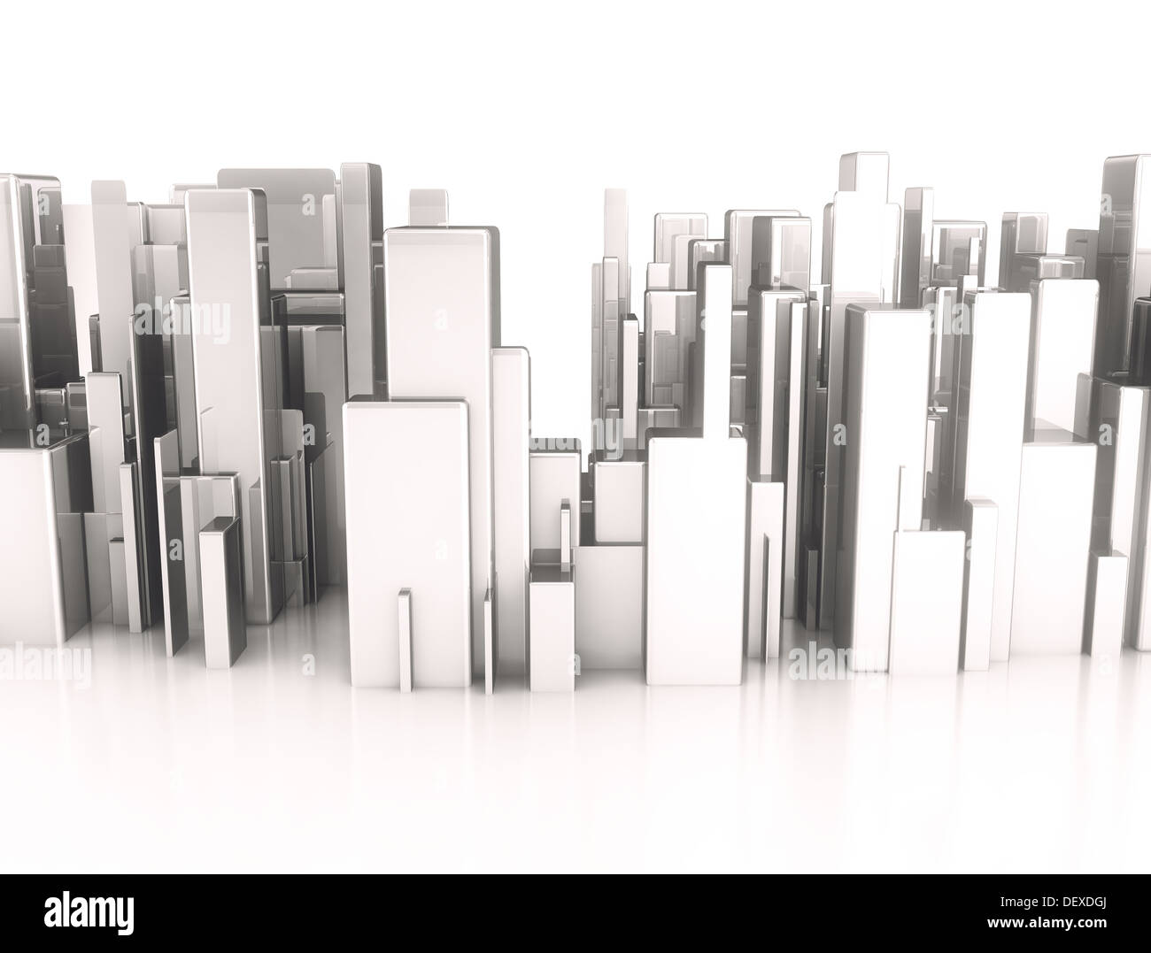 Architektur 3d Modell der abstrakten Stadtbild Stockfoto