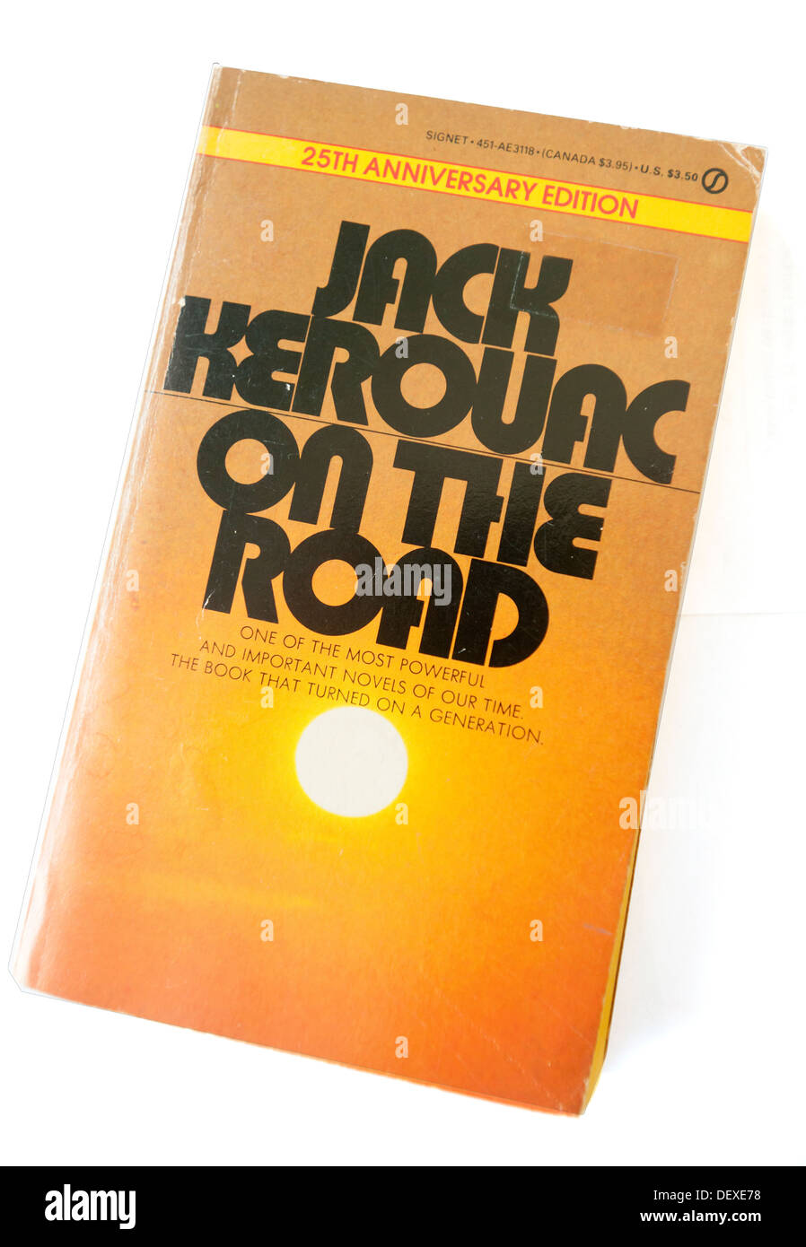 Die 25th Anniversary Edition von Kerouacs legendären Roman "On the Road" Stockfoto