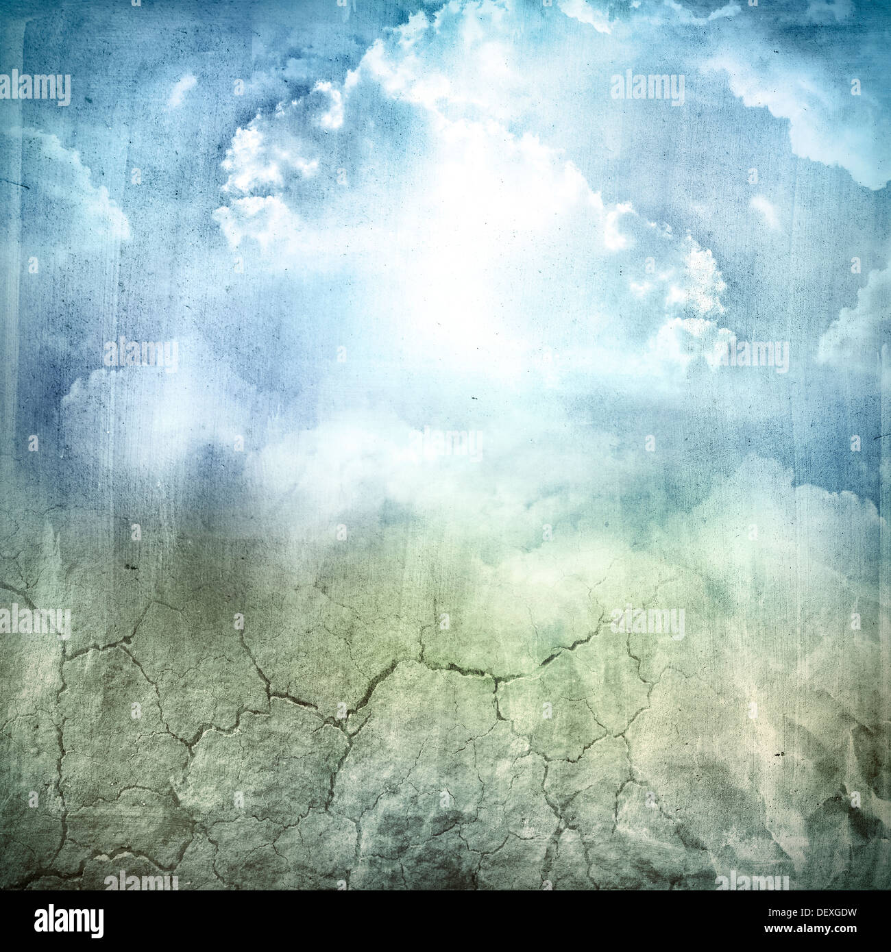 Grunge Blauton Erde Himmelshintergrund Stockfoto