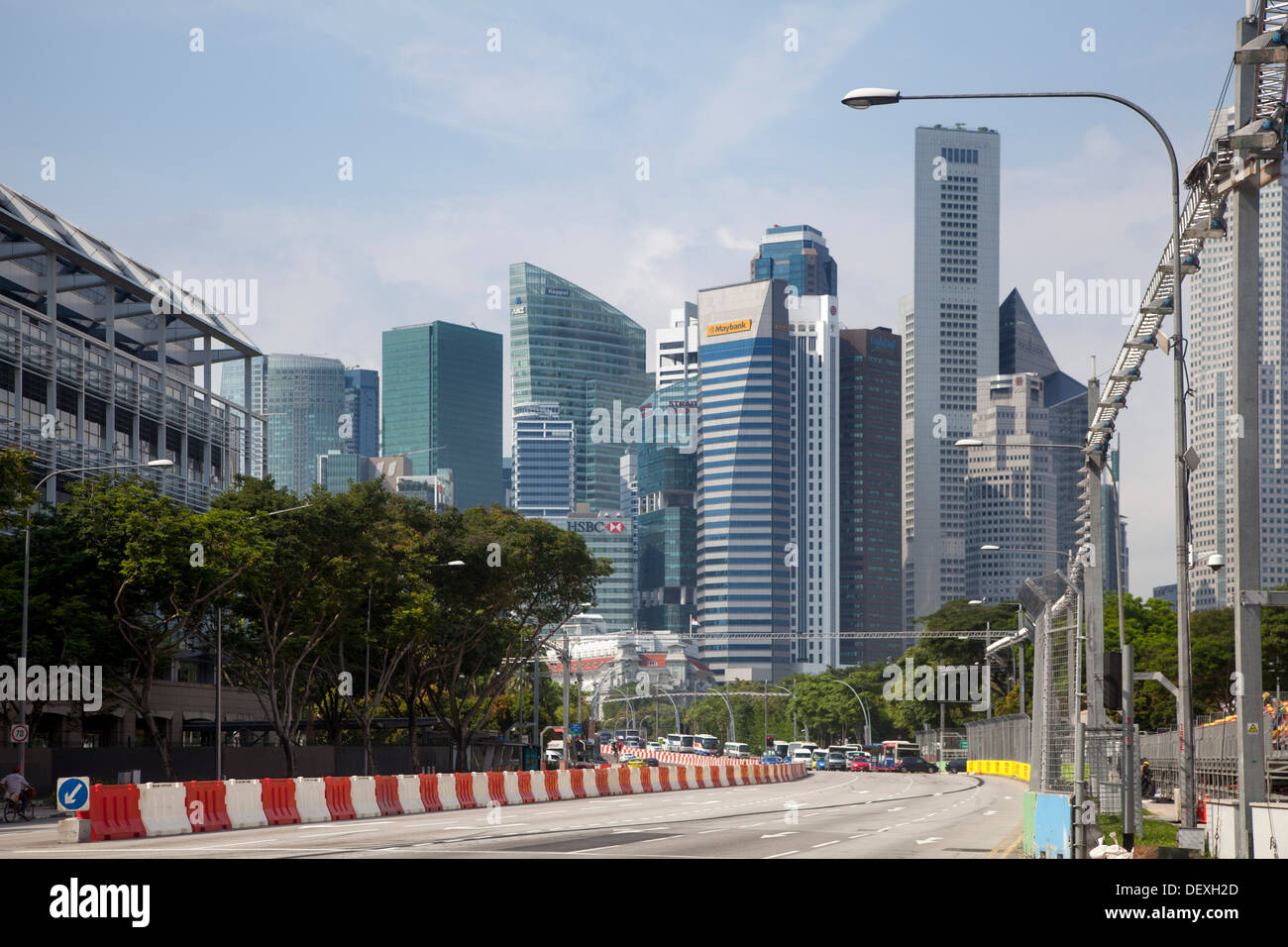Singapur Wolkenkratzer Stadt Staat Asien finanziellen Zentren Power Skyline moderner Staat Symbole Handel Geld Handel Zielland Stockfoto