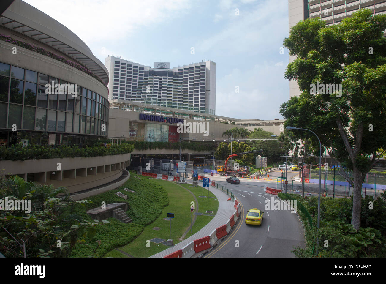 Hotel Parkplatz Bereich Straßen Gastfreundschaft Reiseziel Singapur Asien entspannen genießen Sie Gebäude Wolkenkratzer Besuch Annehmlichkeiten Stockfoto
