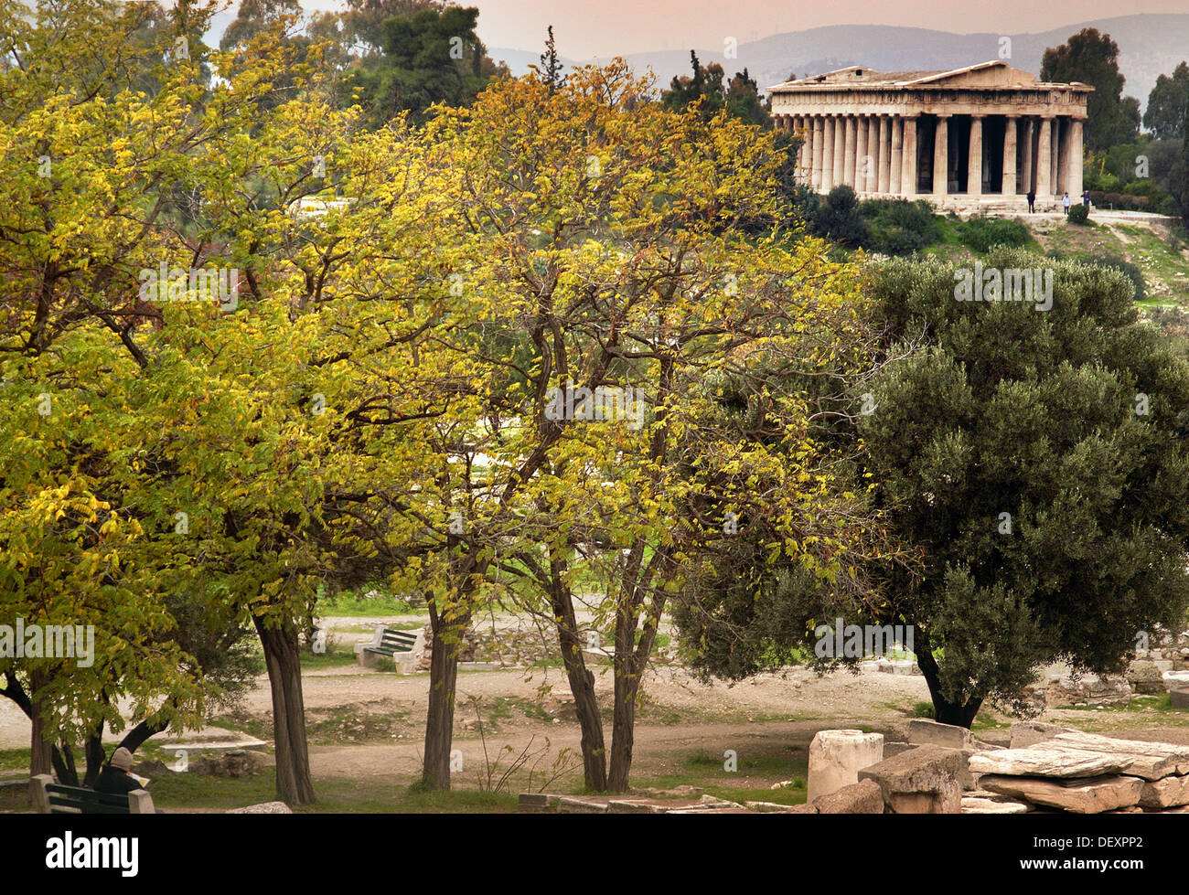 Tempel des Hephaistos in der antiken Agora. Athen. Griechenland Stockfoto