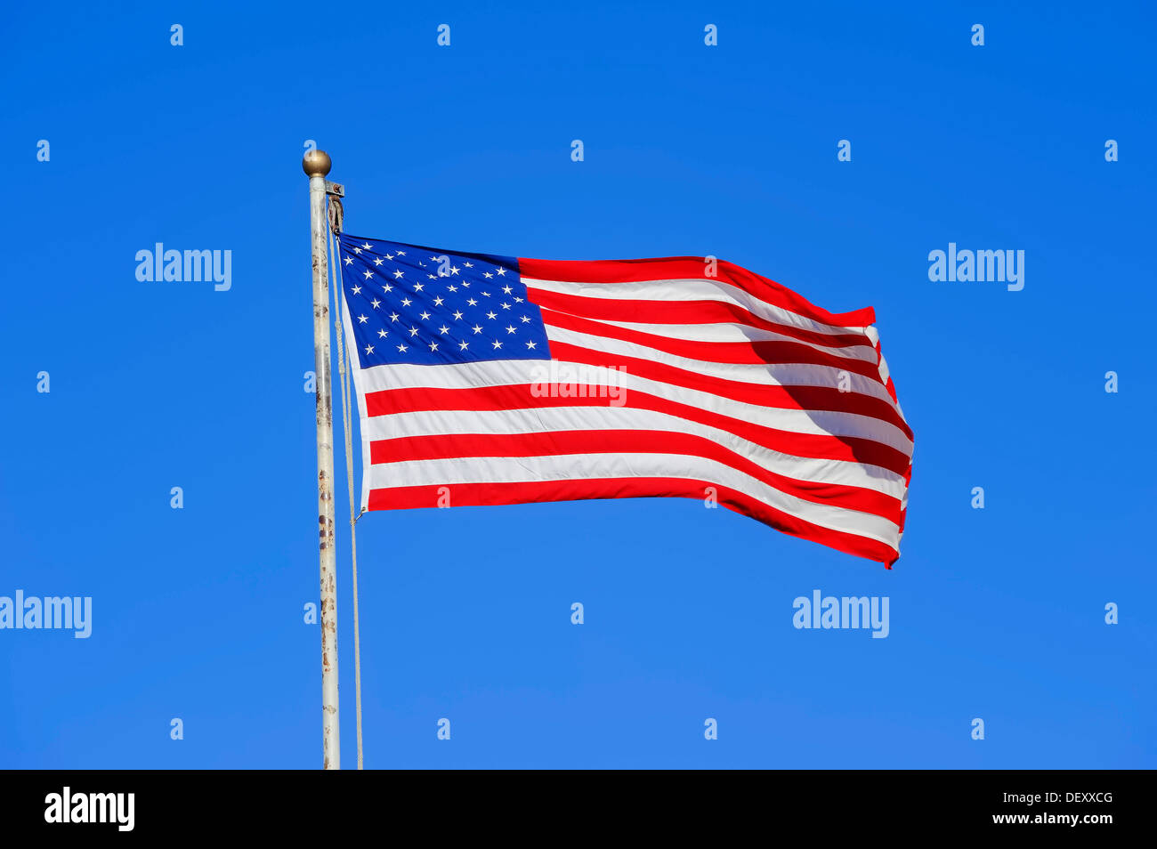 Stars And Stripes, Flagge der Vereinigten Staaten, Wyoming, USA, PublicGround Stockfoto