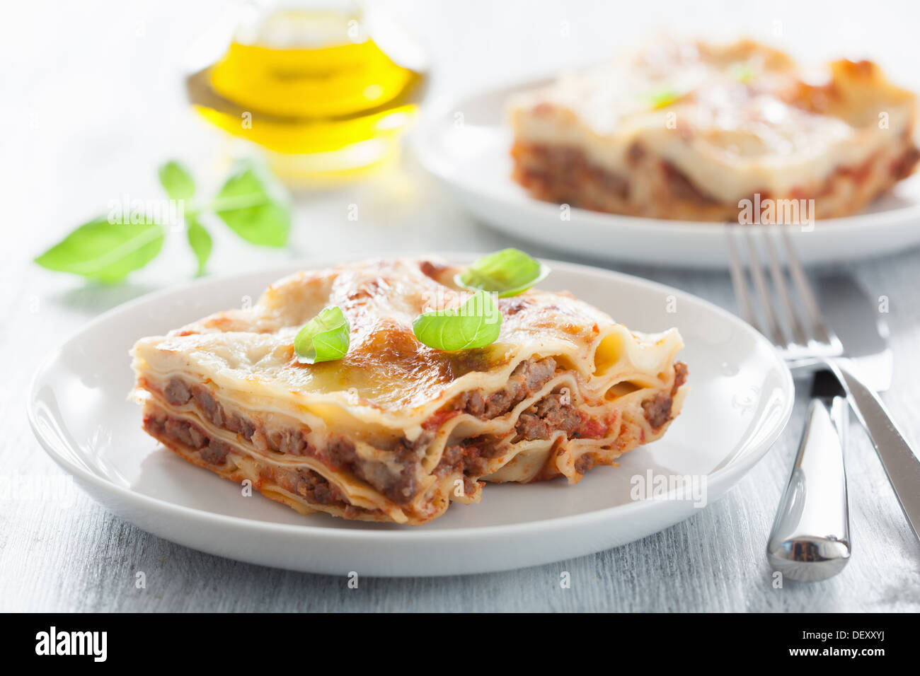 Lasagne bolognese Stockfoto