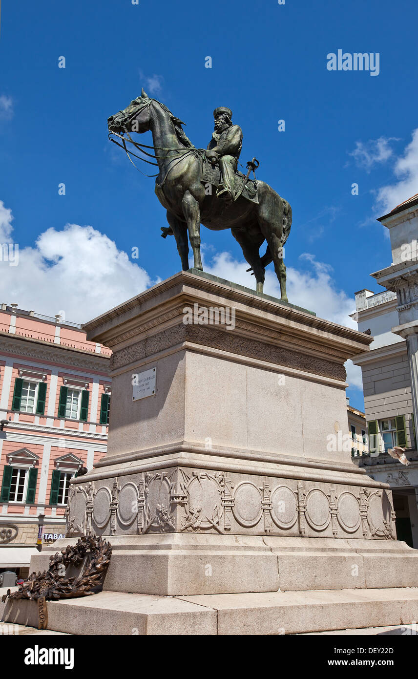 Denkmal Giuseppe Garibaldi in Genua (1893 Stockfotografie Alamy