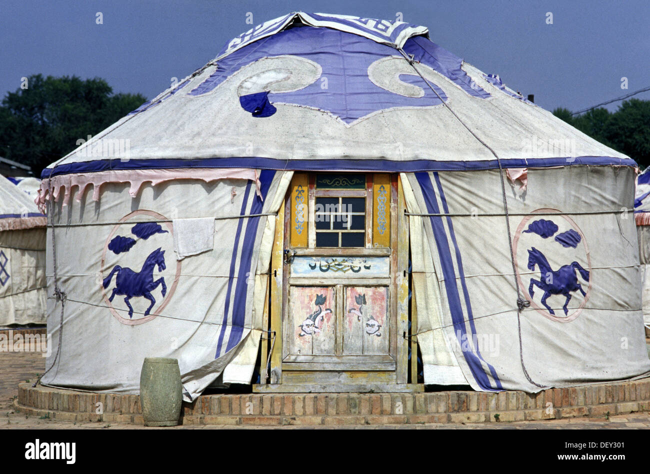 Mongolische Jurte oder Ger Zelt Stockfoto