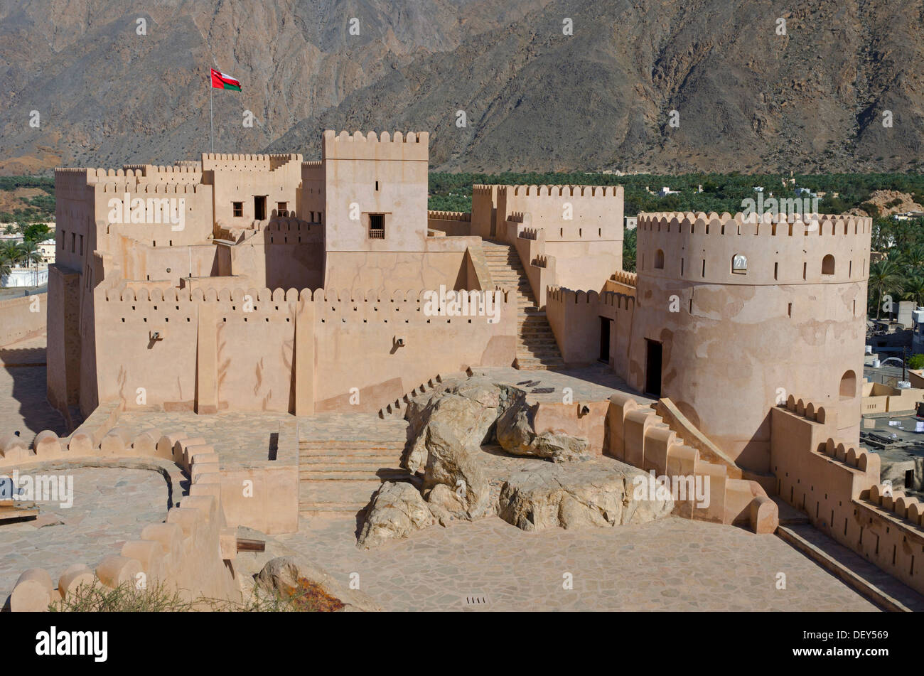 Nakhal Fort oder Nakhl Fort, Nakhal, Al Batinah, Oman Stockfoto