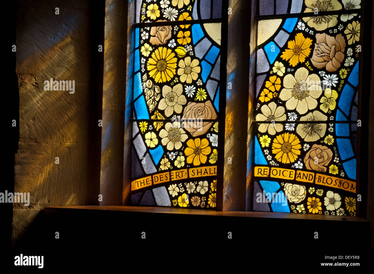 Glasfenster, St. James Church, Kington, Worcestershire, England, UK Stockfoto