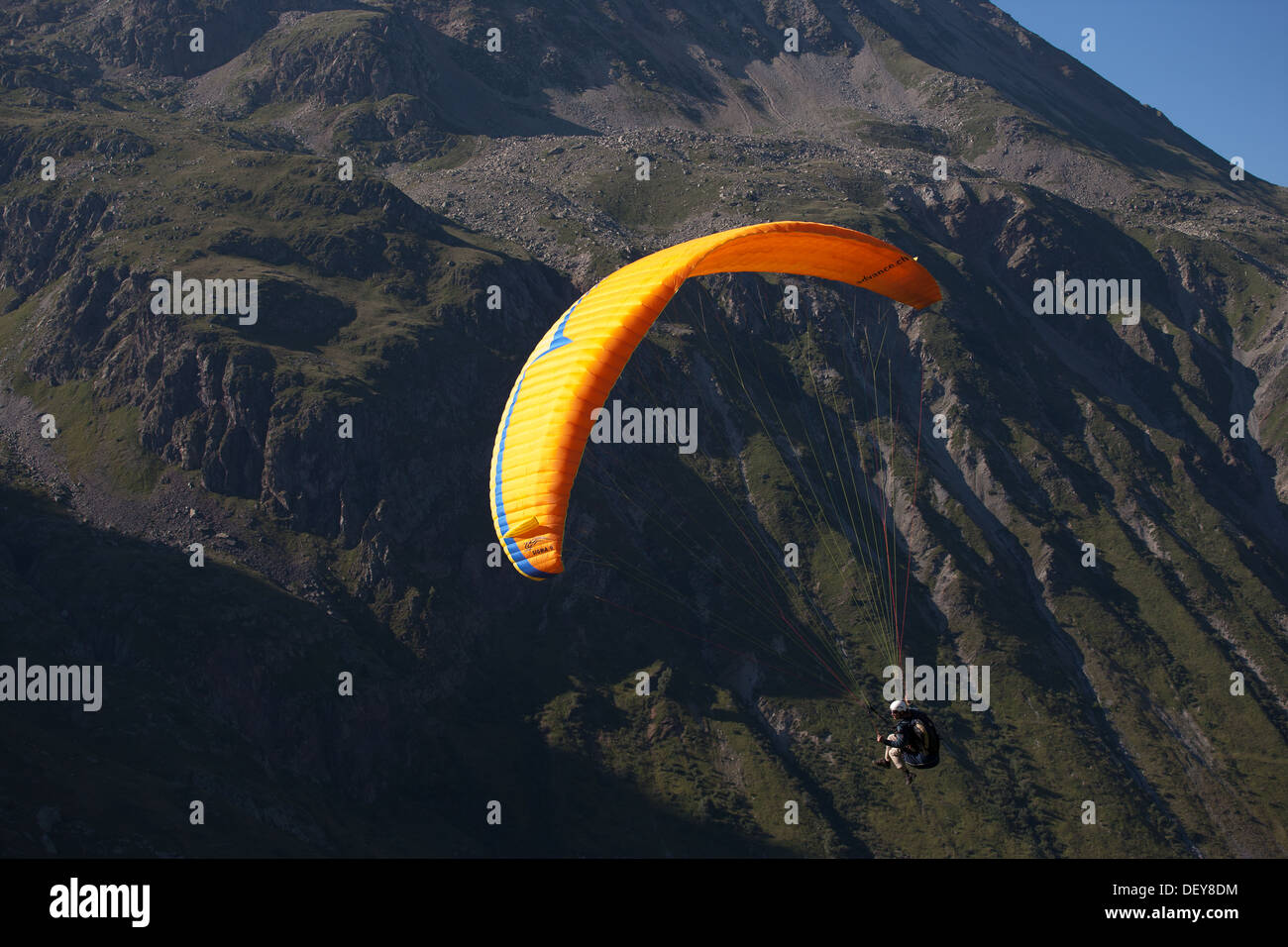 Vallee du Glandon Drachenfliegen Rhone-Alpes Frankreich Stockfoto