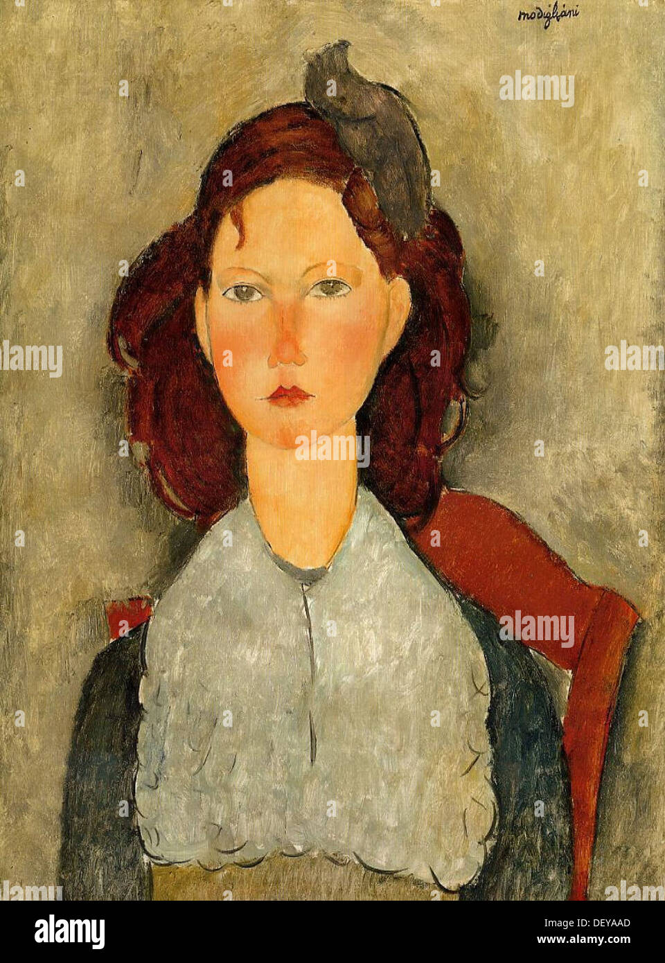 Amedeo Modigliani - sitzen Mädchen - 1918 - National Gallery of Art - Washington Stockfoto