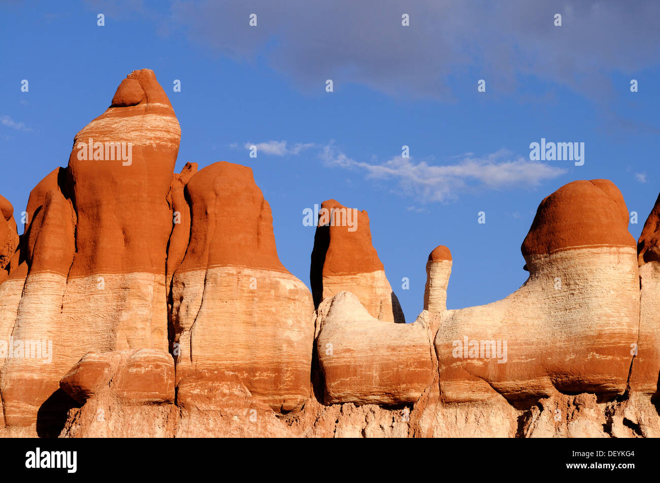 Bunte Hoodoos, Steinsäulen, Sandstein-Formationen, Blue Canyon, Arizona, Vereinigte Staaten von Amerika Stockfoto