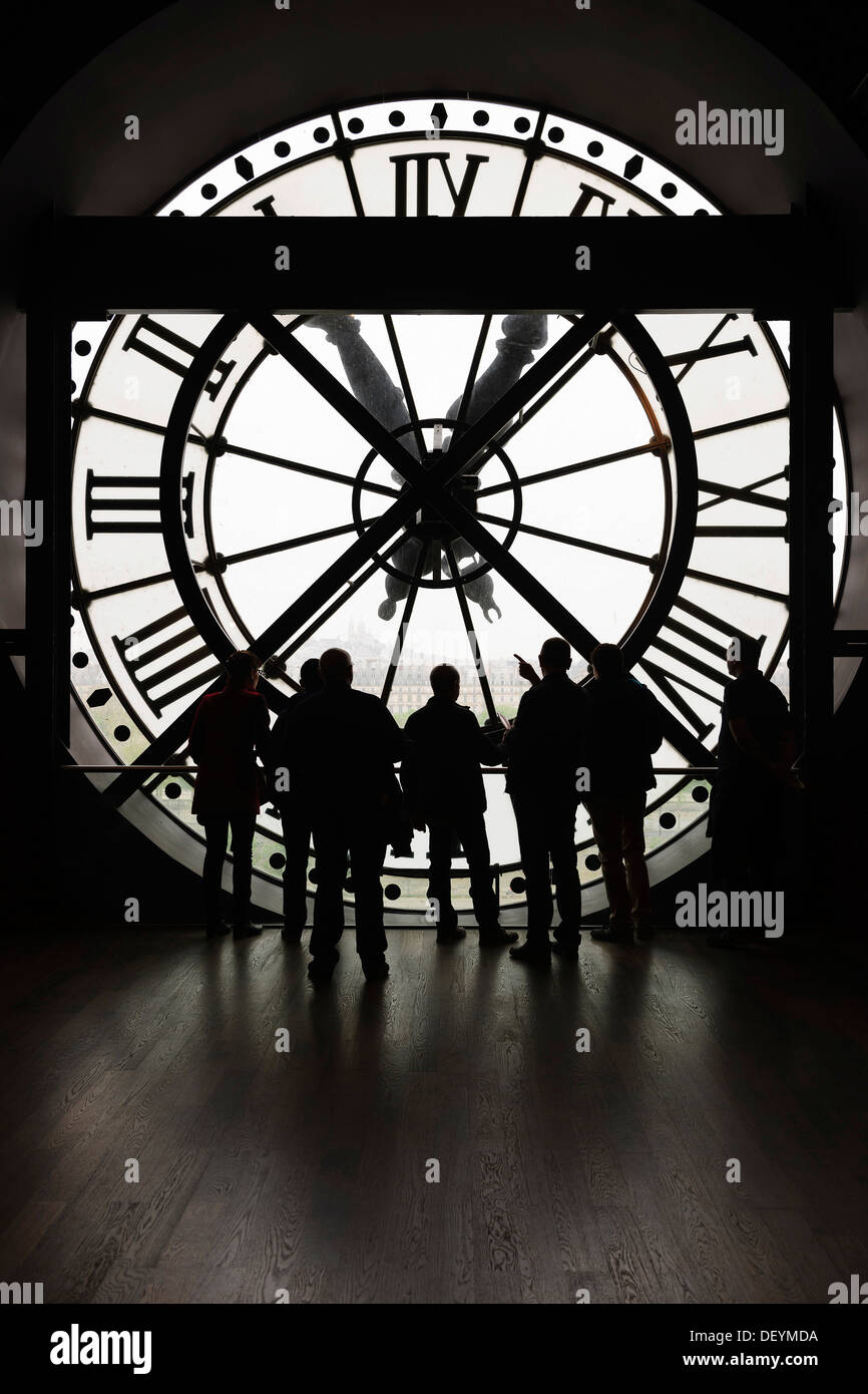 Große Uhr in das Musée d ' Orsay, Paris, Ile de France, Frankreich Stockfoto