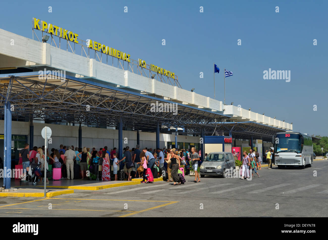 Flughafen Kos, Insel Kos, Dodekanes Insel Griechenland. Stockfoto