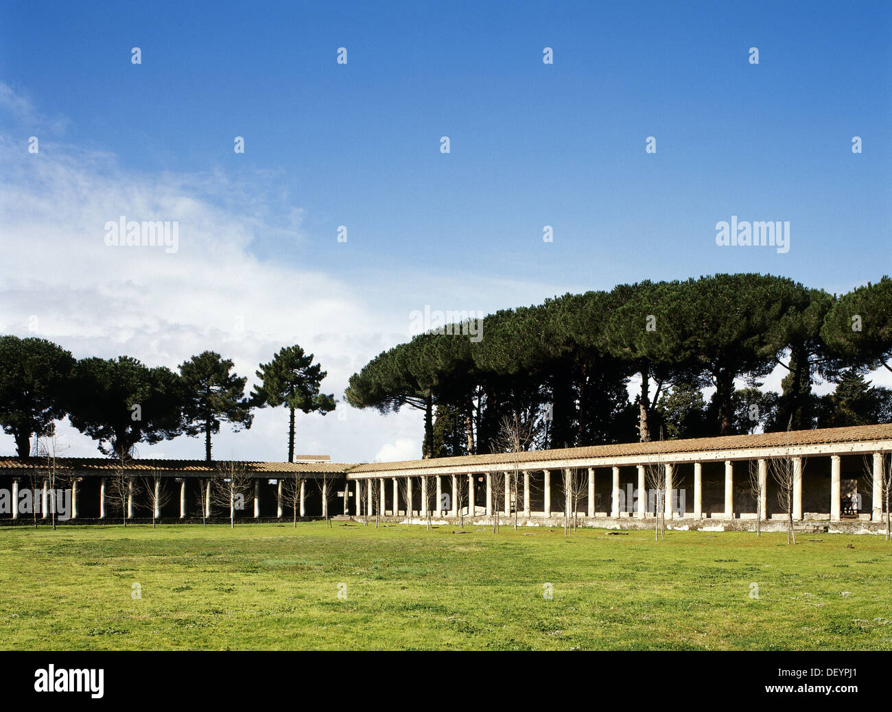 Italien. Pompeji. Toller Fitnessraum. 1. Jahrhundert n. Chr. säulengeschmückten Portikus. Stockfoto