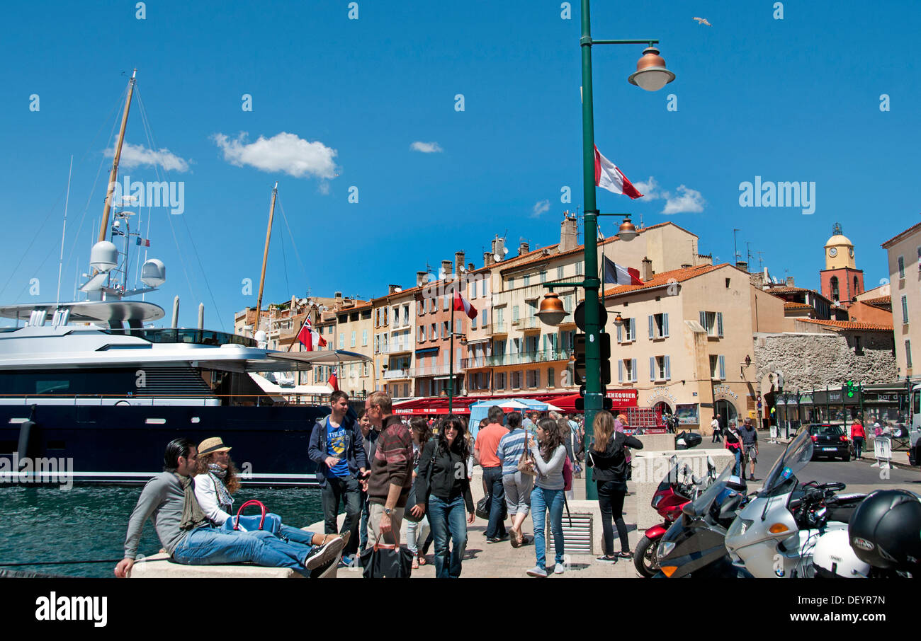 Côte d ' Azur Frankreich Saint St Tropez alten Hafen Hafen Stockfoto