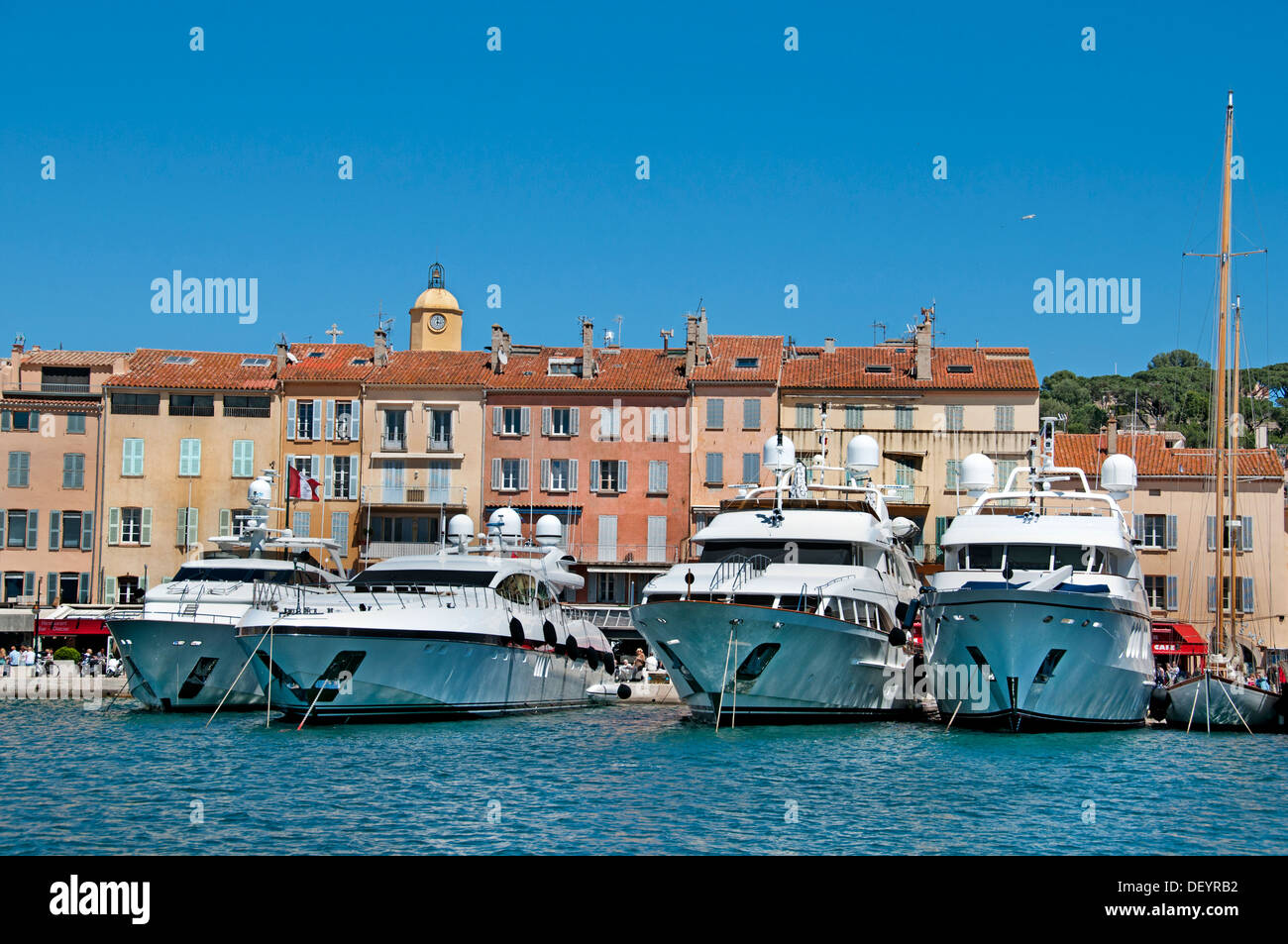 Côte d ' Azur Frankreich Saint St Tropez alten Hafen Hafen Stockfoto