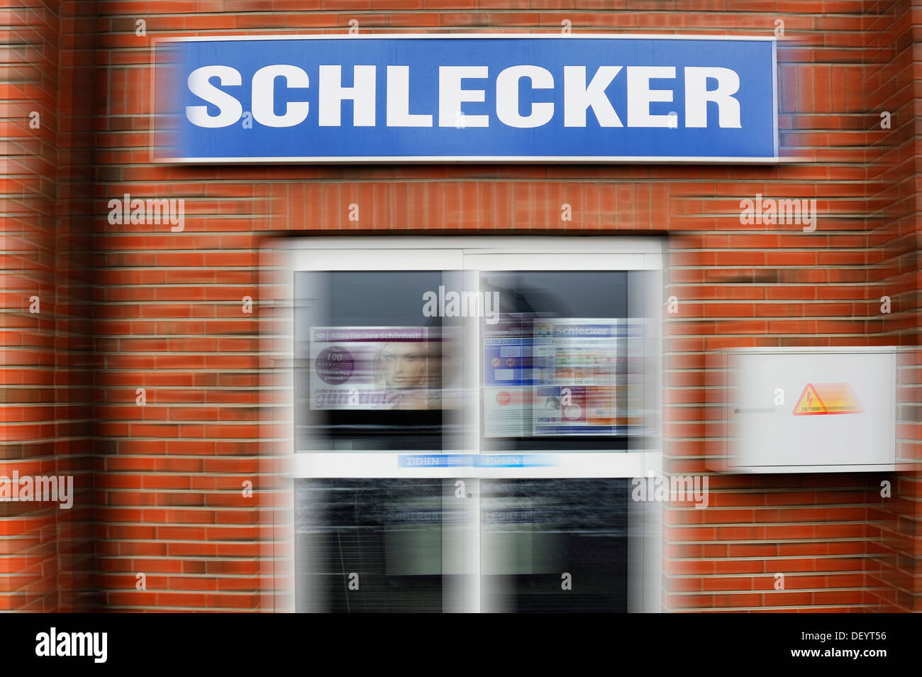 Filiale der Drogeriemarktkette Schlecker in Hamburg Stockfoto