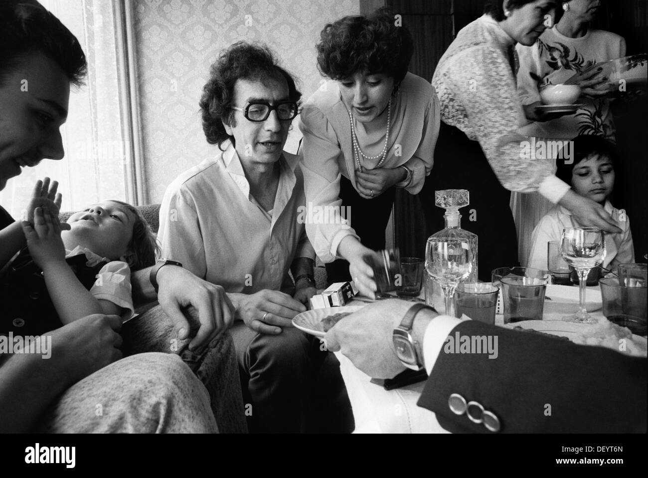 Familienfeier. Sophia, Bulgarien. April 1989 Stockfoto