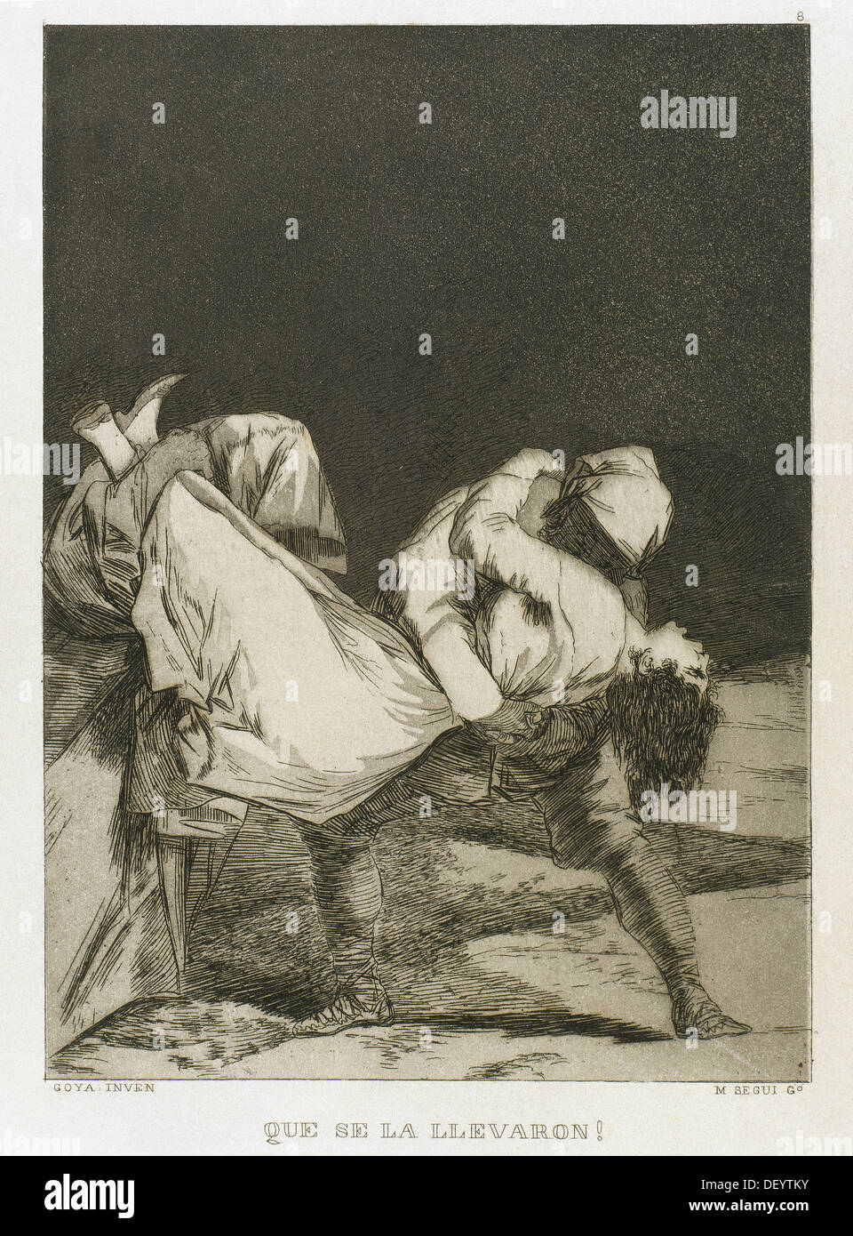 Francisco de Goya (1746-1828). Los Caprichos. Que Se la Llevaron... (sie stammt...). Nummer 8. Aquatinta. 1799. Stockfoto