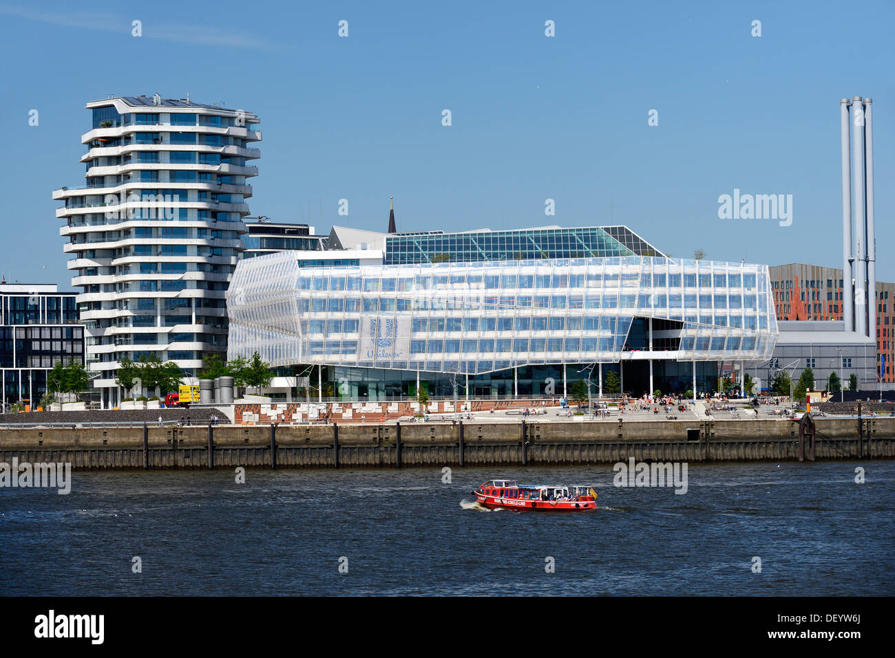 Marco Polo Tower und die Unilever-Zentrale im Kommandobereich Strandkai, Hafencity Bezirk Hamburg Stockfoto