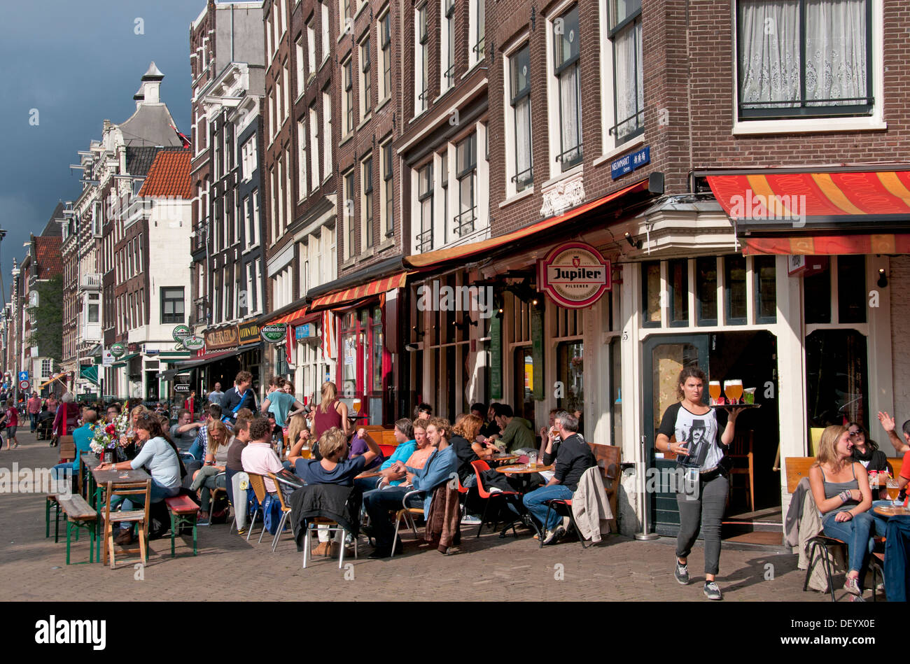 Café Fonteyn Nieuwmarkt Amsterdam Bar Pub Niederlande ( Rotlichtviertel Stockfoto
