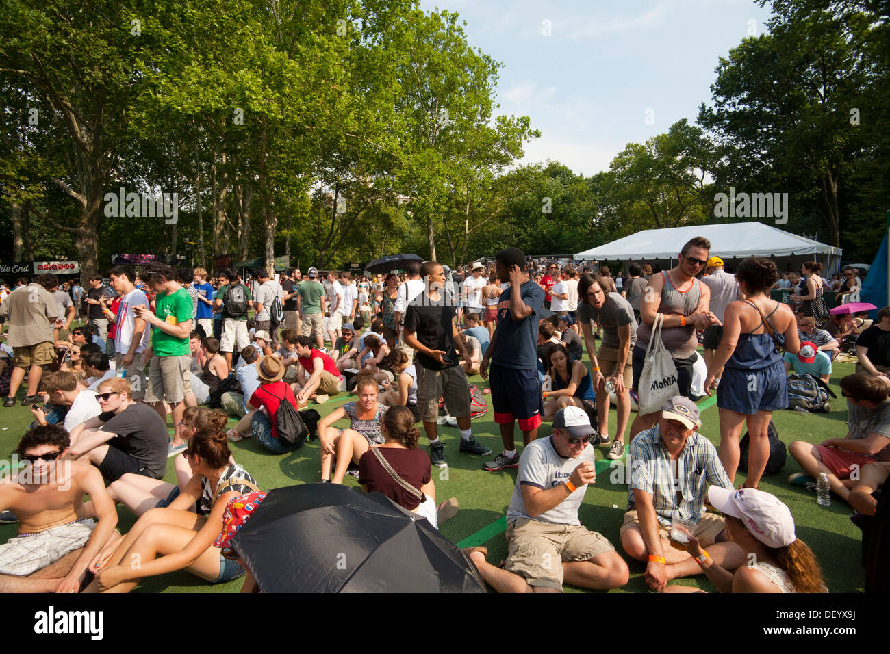Jährliche kostenlose Konzertreihe "Summer Stage" im Central Park in Manhattan, New York City, USA Stockfoto