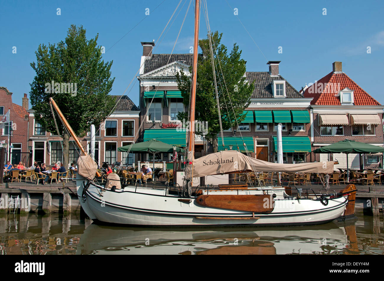 Harlingen historischen Stadthafen Friesland Niederlande Stockfoto