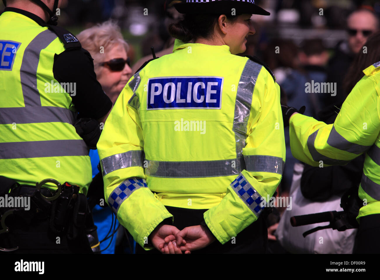 Büros der Polizei patrouilliert ein großes Ereignis in Schottland Stockfoto
