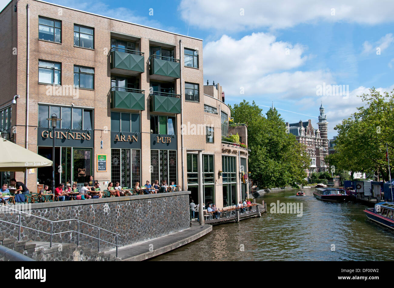 Amsterdam Singelgrachtkering Canal Casino Leidseplein Niederlande Stockfoto