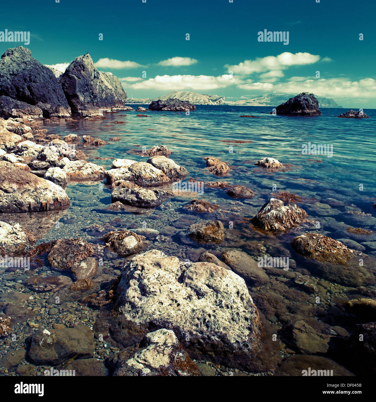 Tageszeit auf dem Meer, natürliche Landschaft für Ihr design Stockfoto