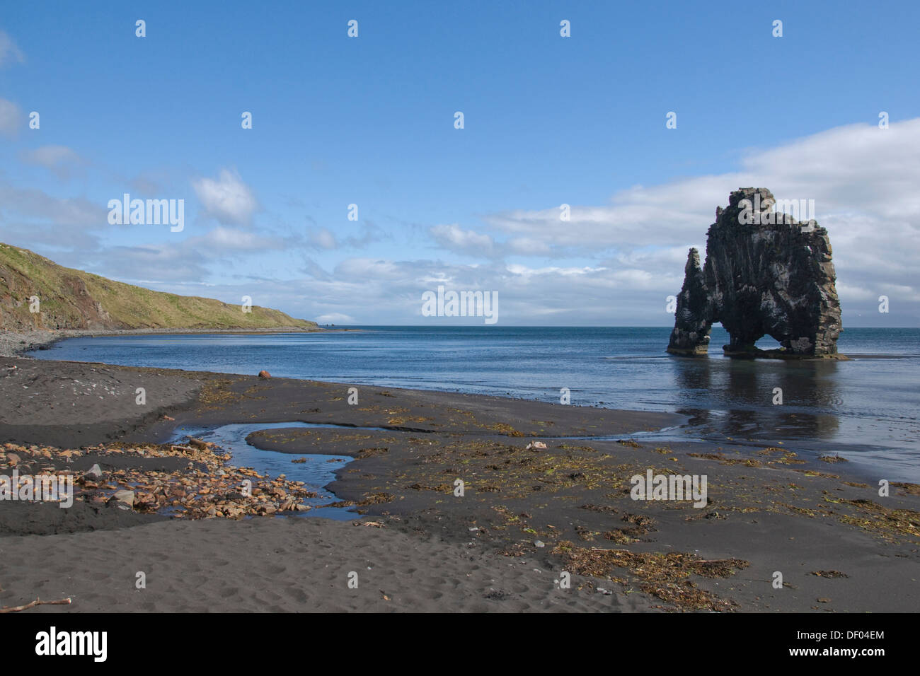 Hvítserkur Felsen, Halbinsel Vatnsnes Island, Europa Stockfoto