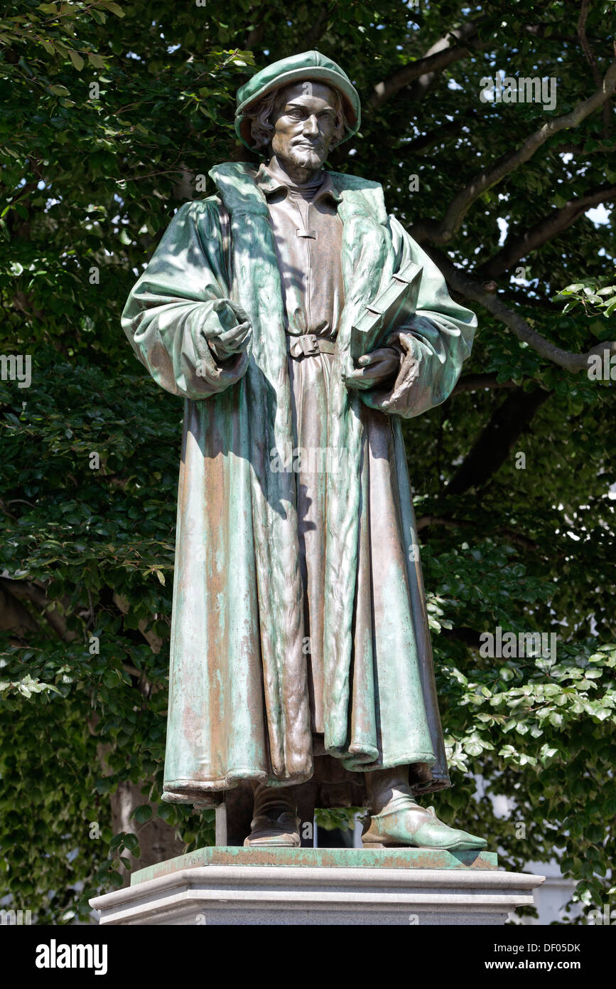 Philipp Melanchthon 1497-1560, Luther Denkmal von E. Ritschel, 1868, Worms, Rheinland-Pfalz, Deutschland Stockfoto